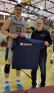NetScouts Basketball's Carl Berman with Micah Potter